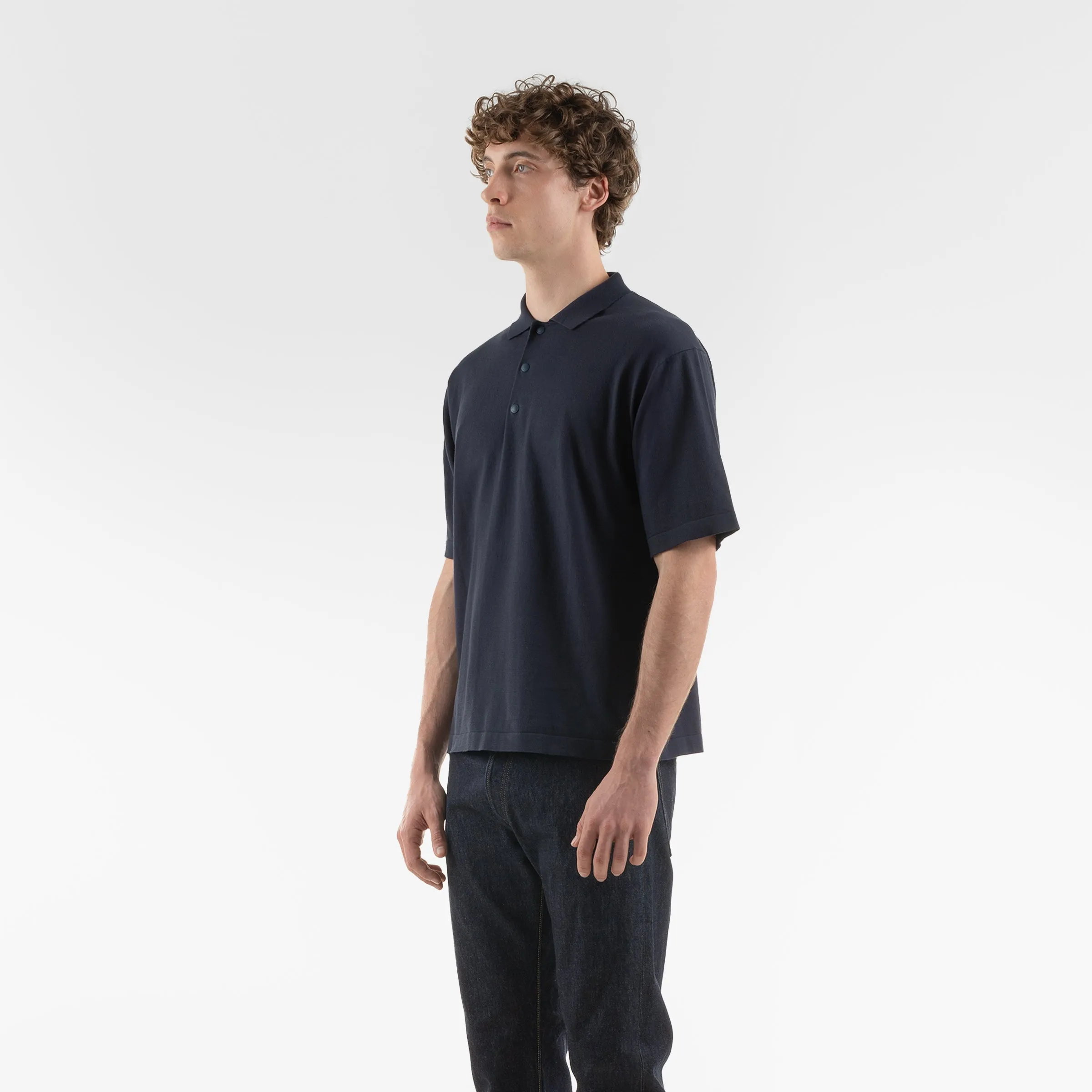 SUPERIOR PIMA POLO 18G / BLUE NAVY