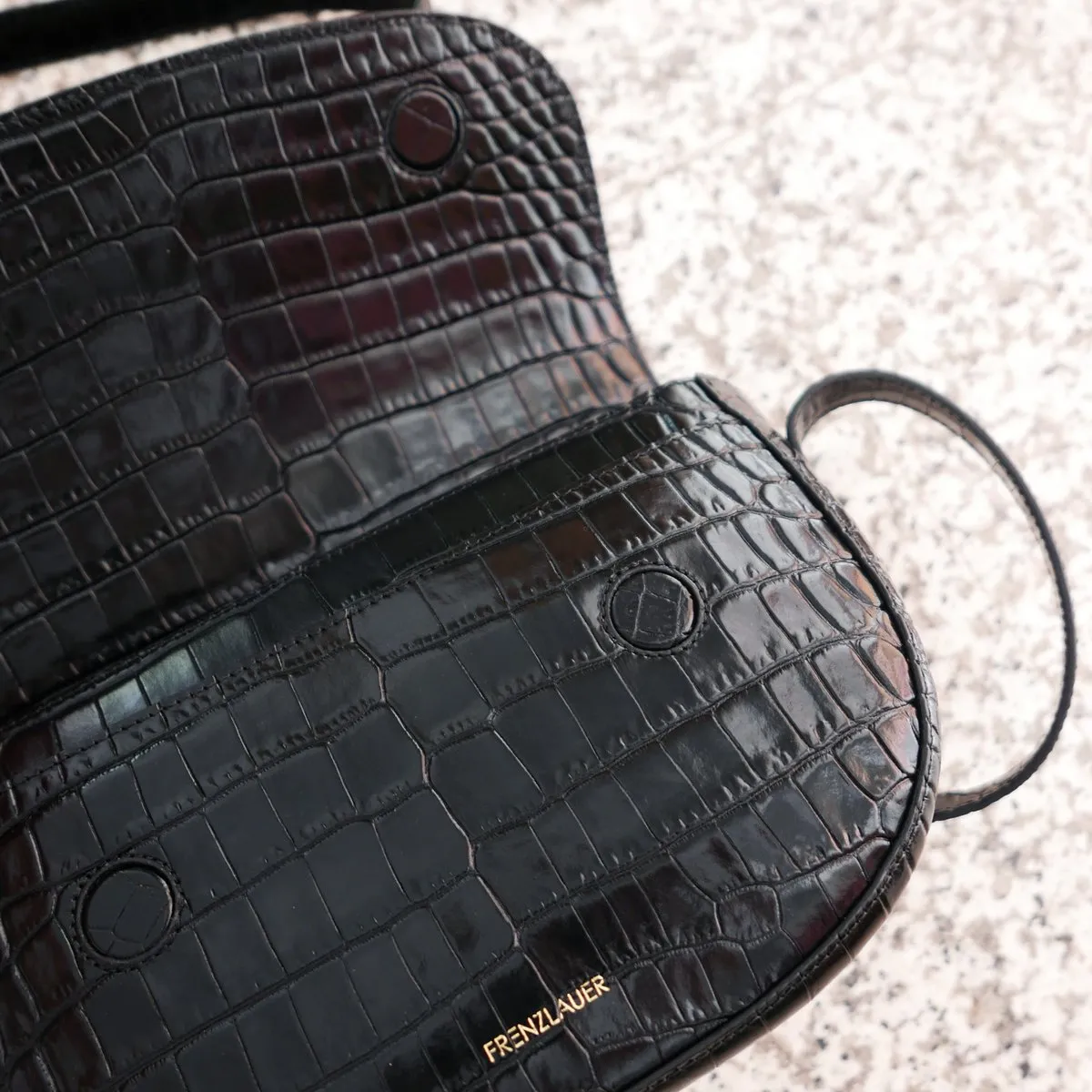 Swing Bag Croc-Effect - Black