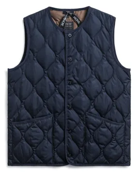 Taion Military Crew Neck Down Vest Dark Navy