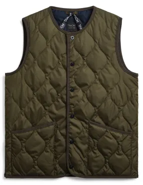 Taion Military Crew Neck Down Vest Dark Olive