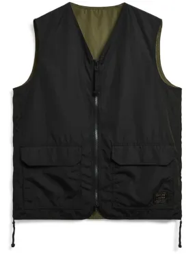 Taion Military Reversible V Neck Vest Black