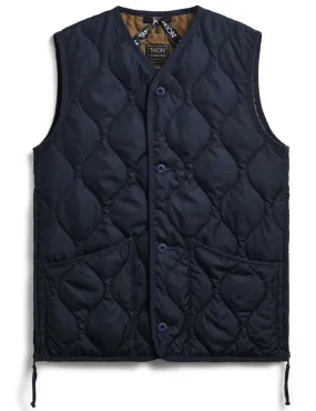 Taion Military V Neck Buton Down Vest Dark Navy