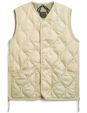 Taion Military V Neck Buton Down Vest Khaki