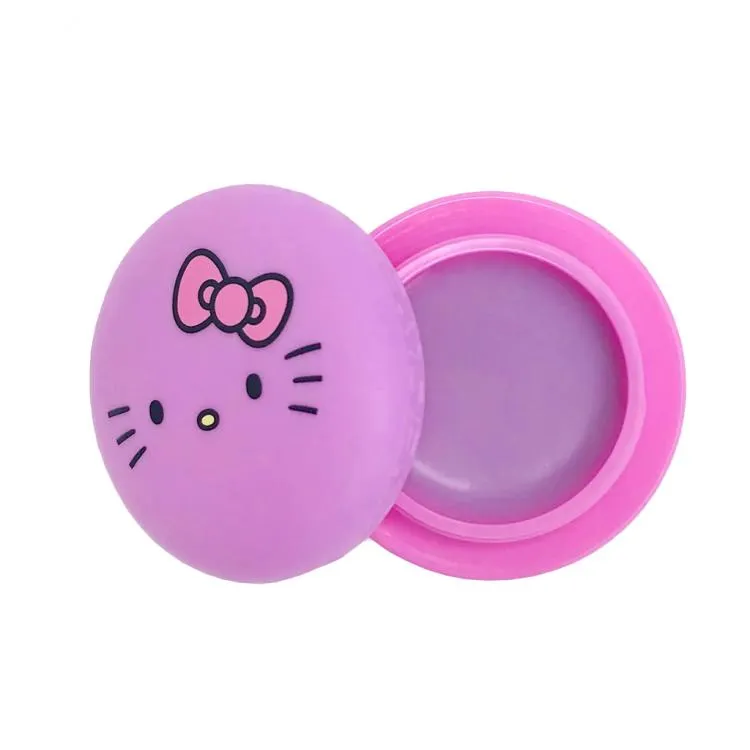 THE CREME Hello kitty Macaron Lip Balm Rainbow Sherbet