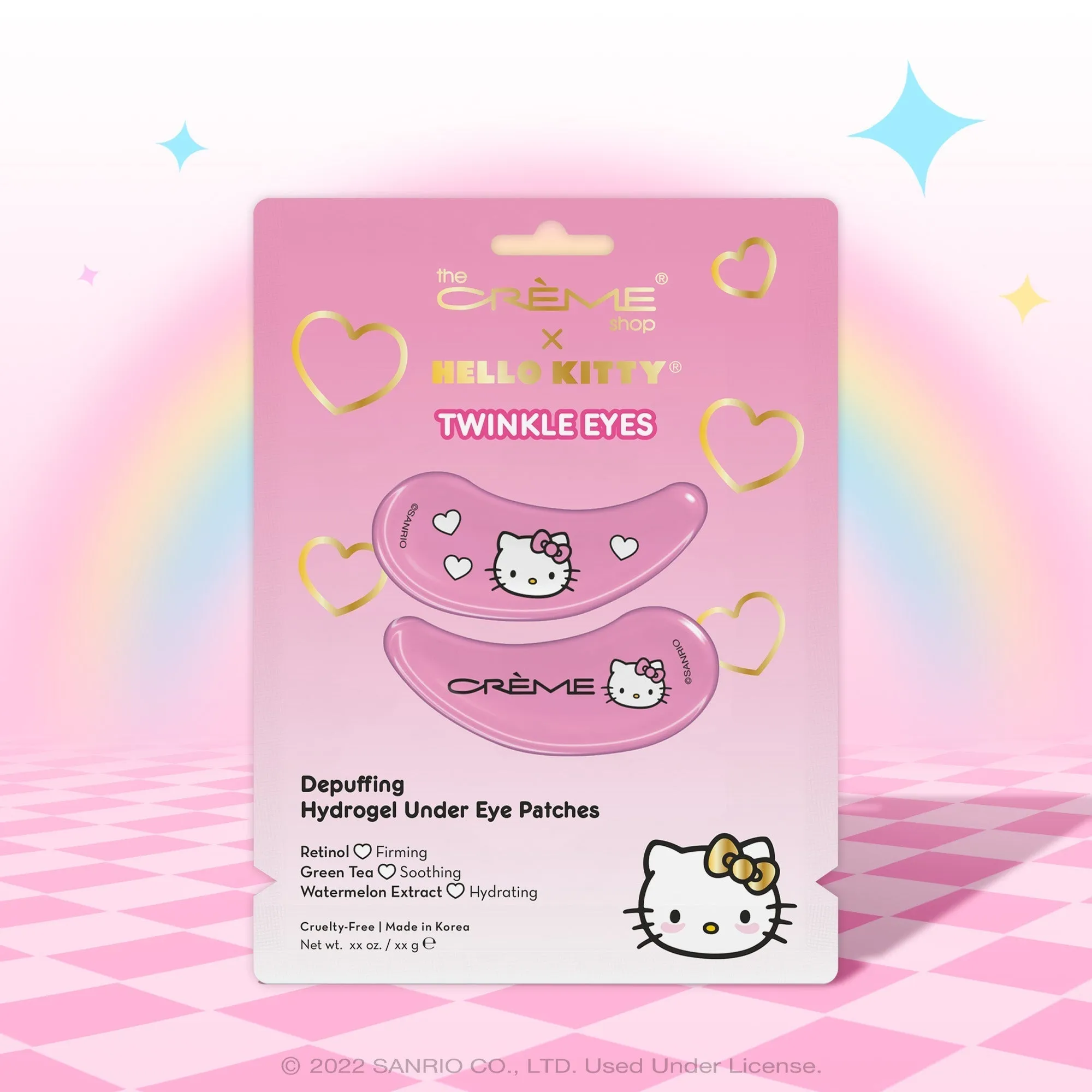 THE CREME Hello Kitty Twinkle Eyes Patch de Hidrogel Para Ojos