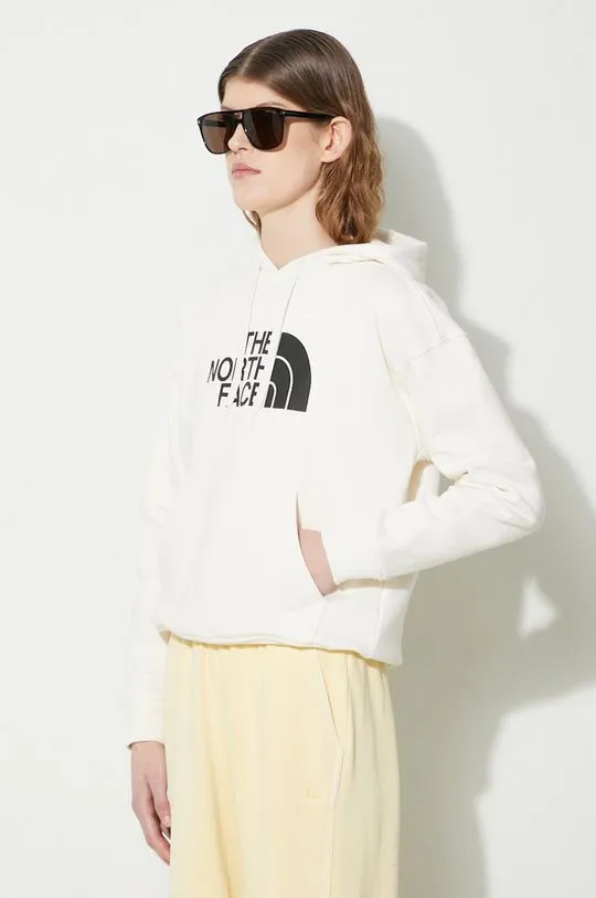 The North Face cotton sweatshirt W Light Drew Peak Hoodie women's beige color NF0A3RZ4QLI1