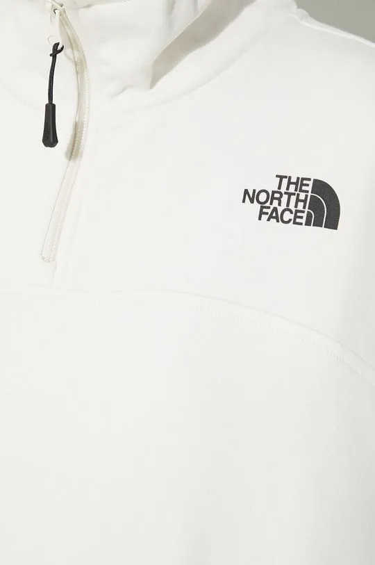 The North Face sweatshirt W Essential Qz Crew women's beige color NF0A854HQLI1