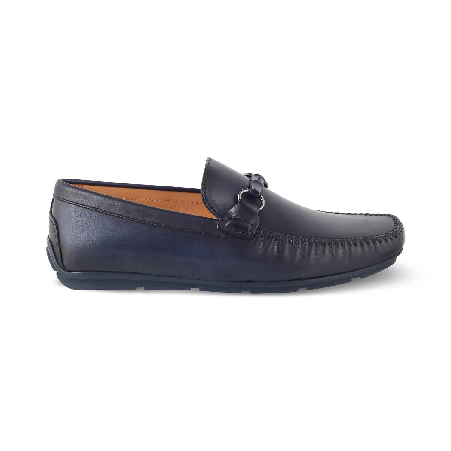 The Rodeo Blue Men's Leather Driving Loafers Tresmode