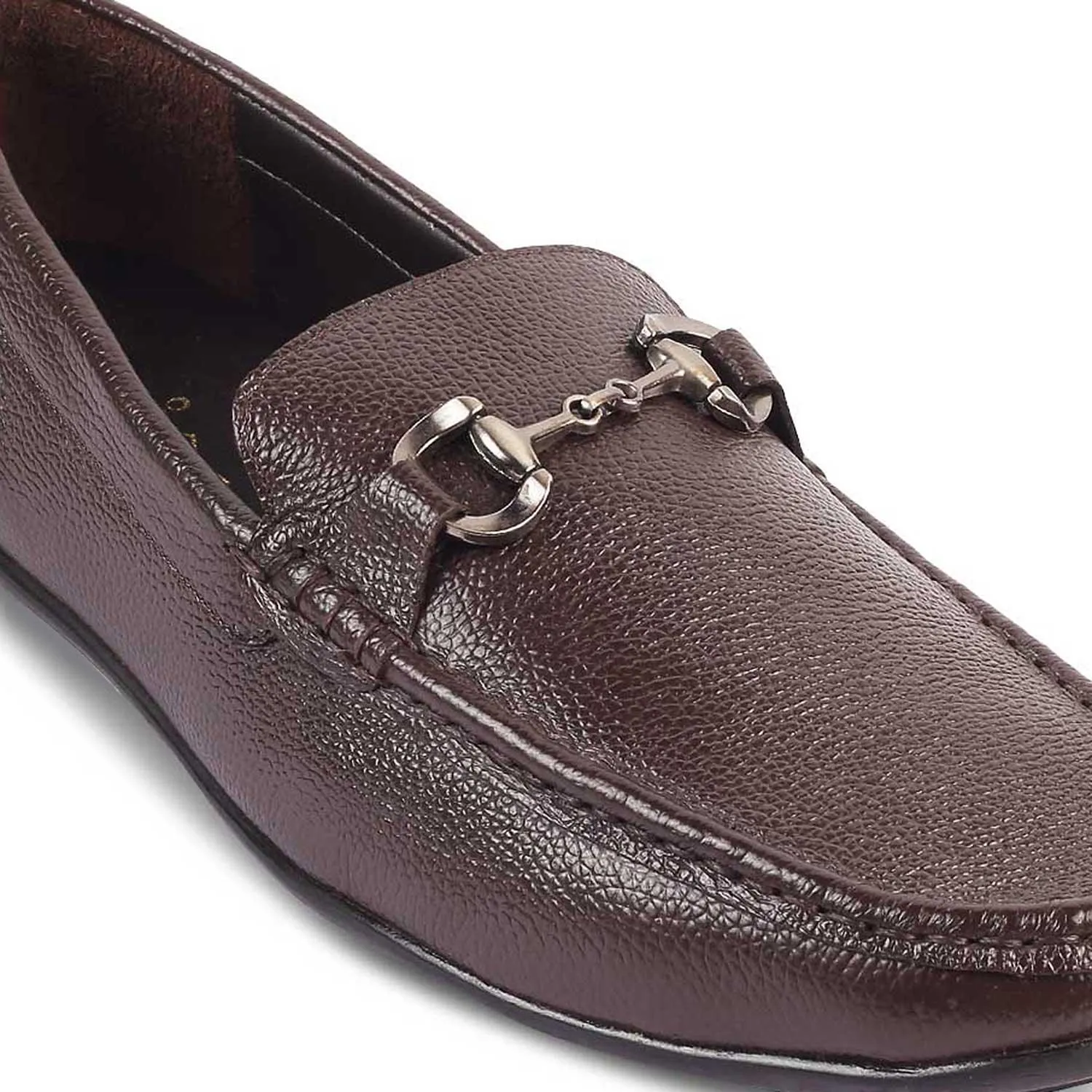 The Rosee Brown Men's Leather Driving Loafers Tresmode