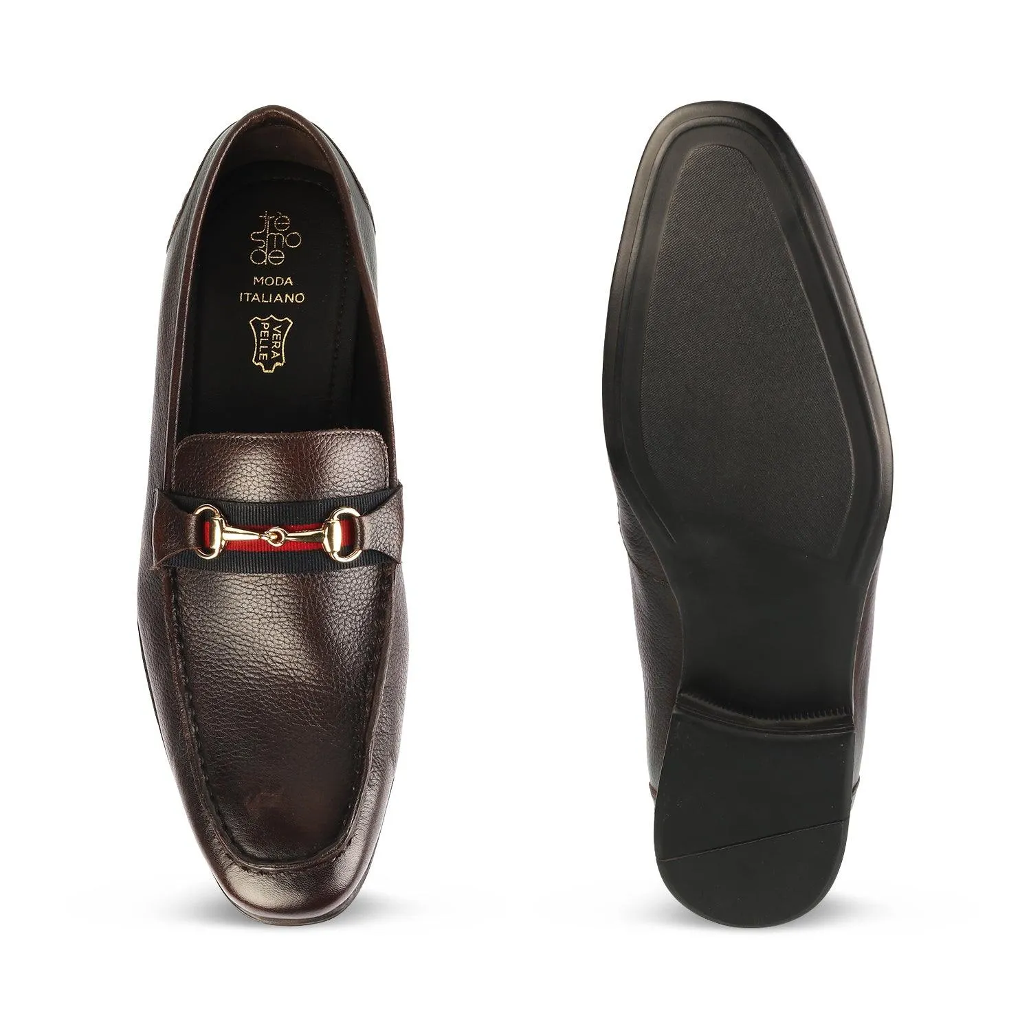 The Suchi Brown Mens Leather Loafers