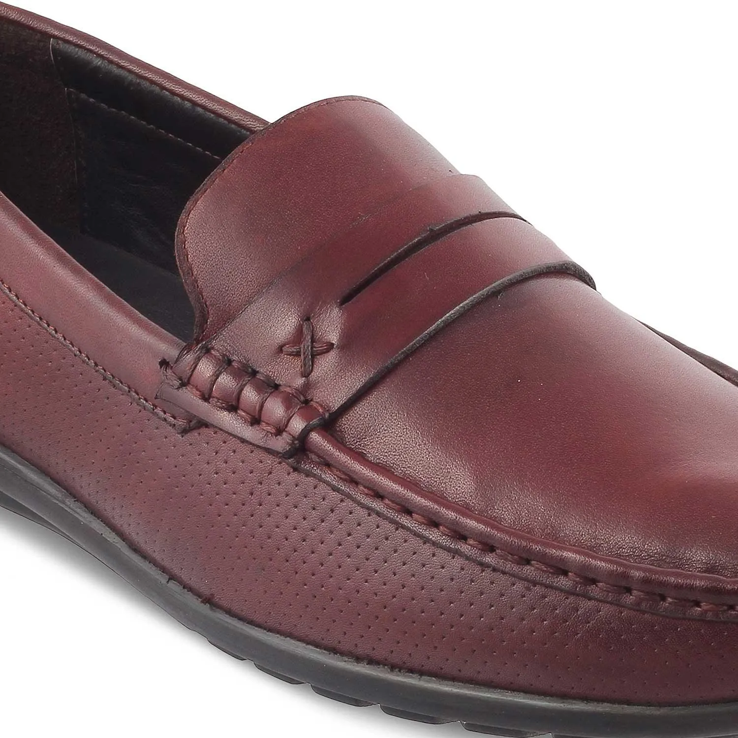 The Yolof Brown Men's Leather Loafers Tresmode