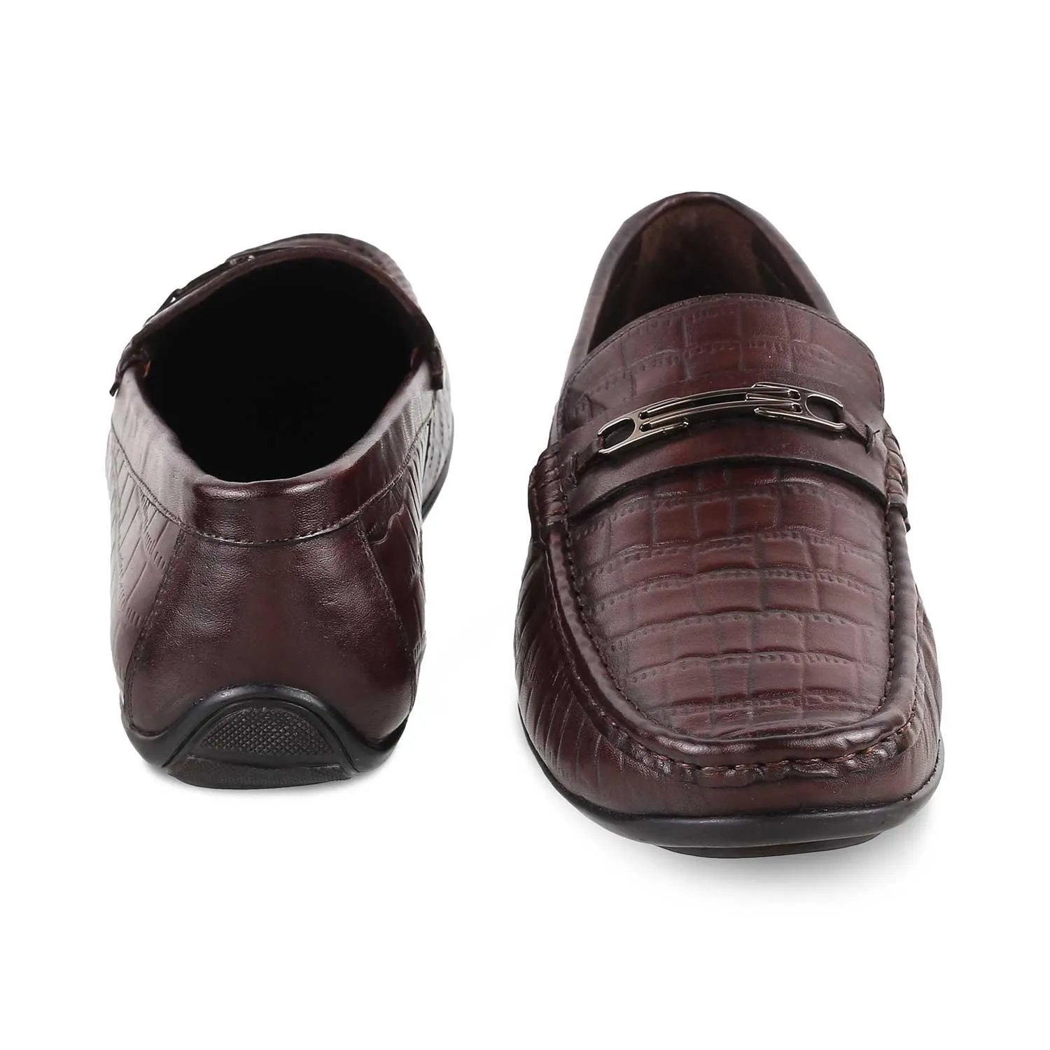 The York Brown Men's Leather Driving Loafers Tresmode