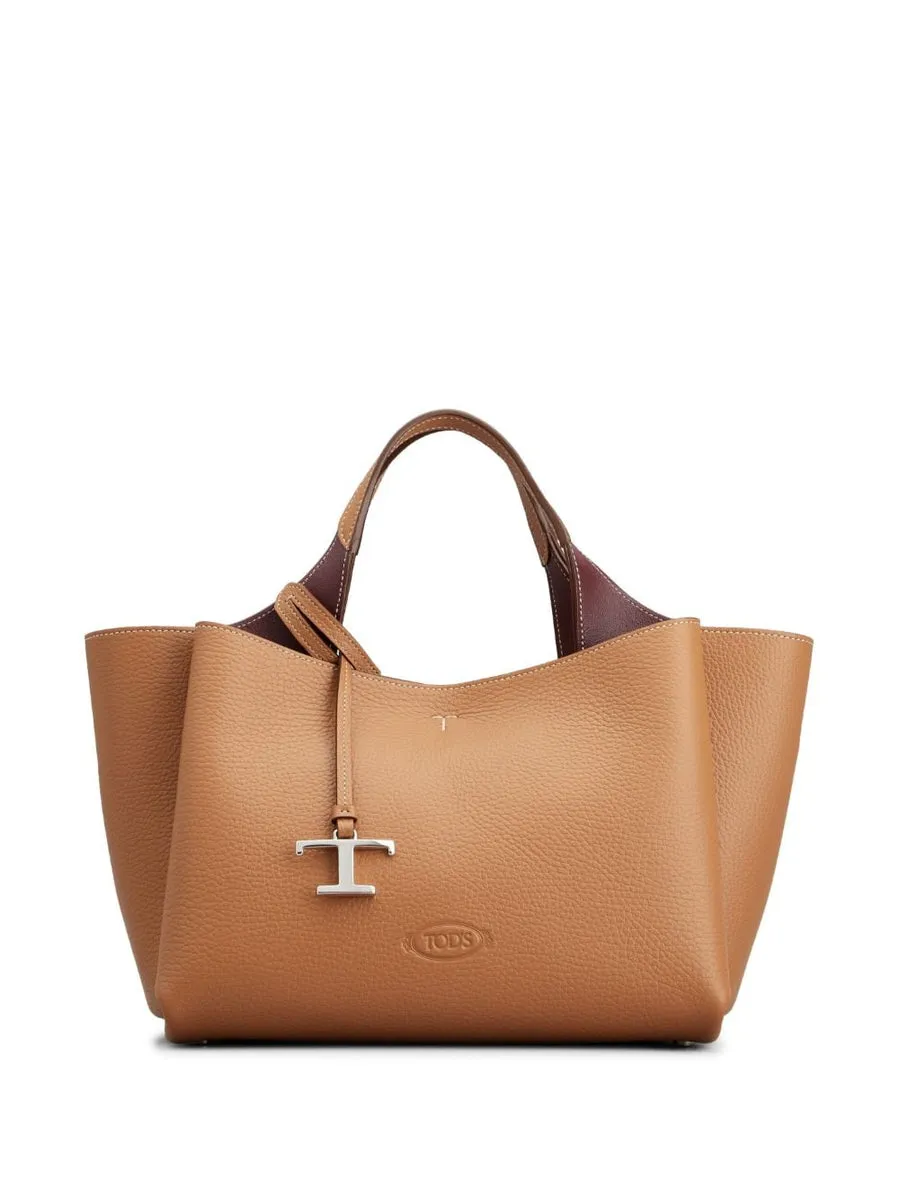 Tod's    Tod's T Timeless Mini Leather Tote Bag