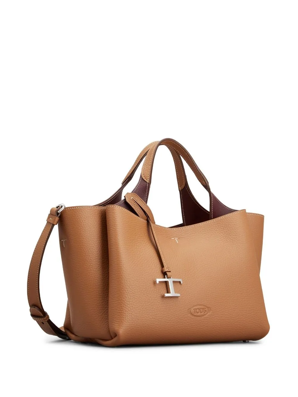 Tod's    Tod's T Timeless Mini Leather Tote Bag