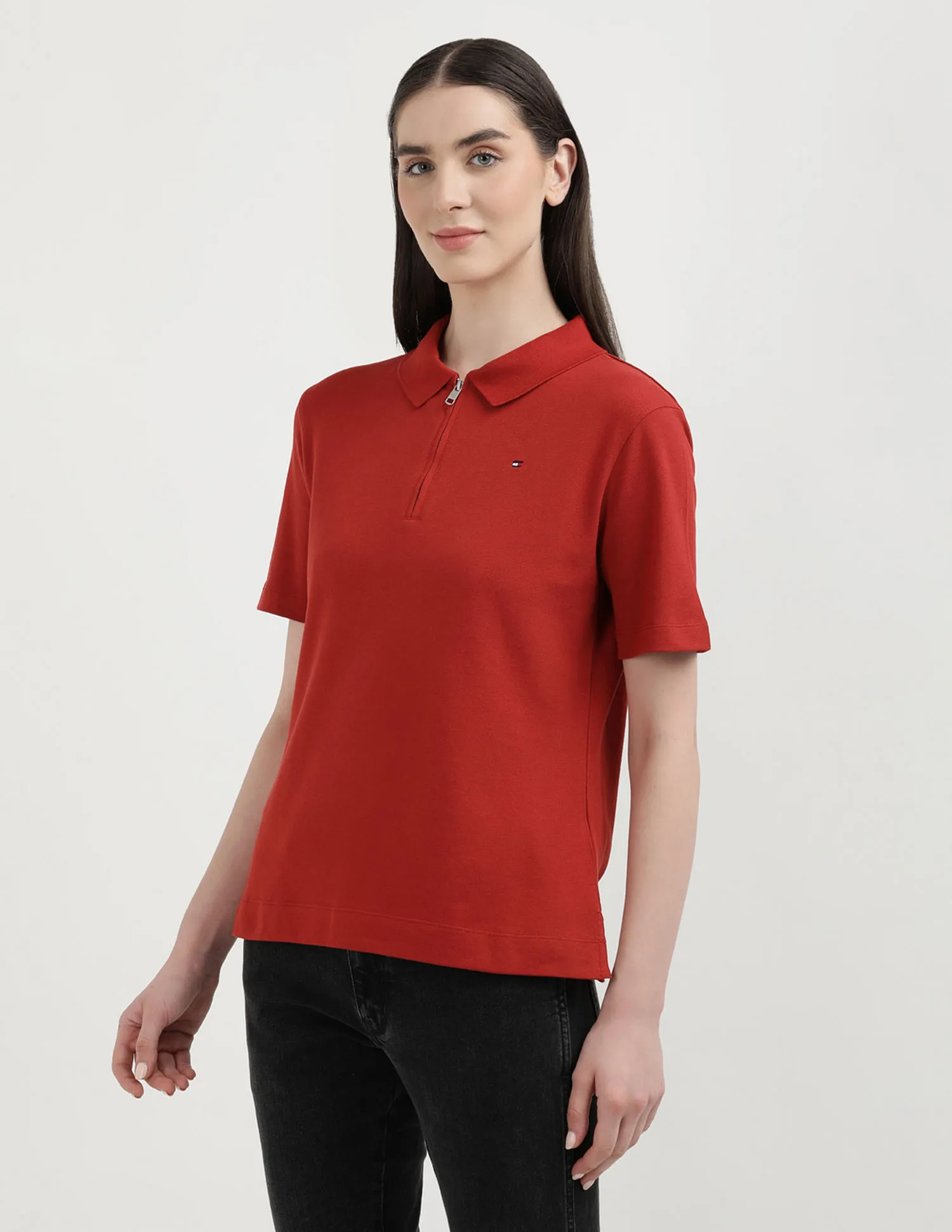 Tommy Hilfiger Open Neck Polo Shirt