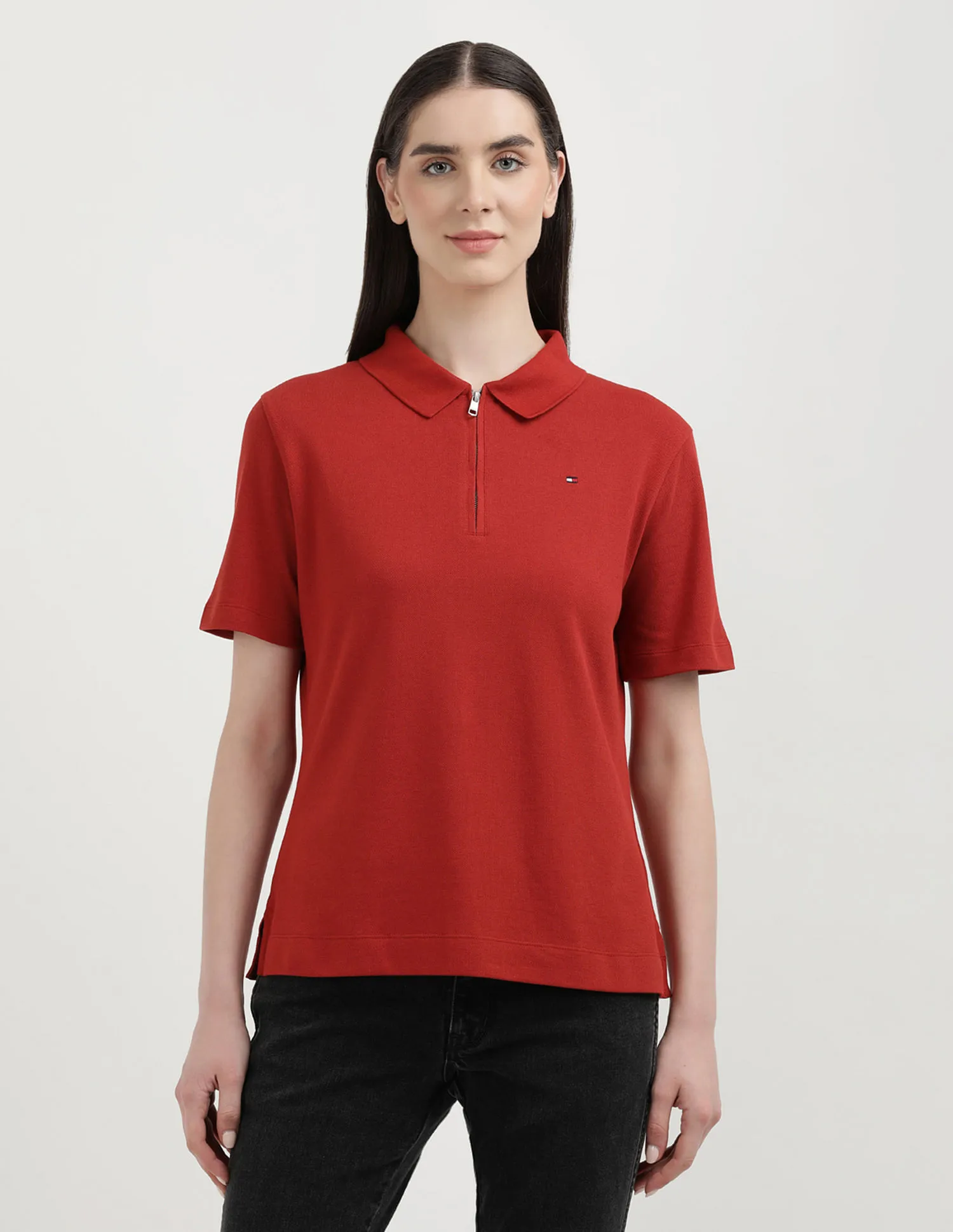 Tommy Hilfiger Open Neck Polo Shirt