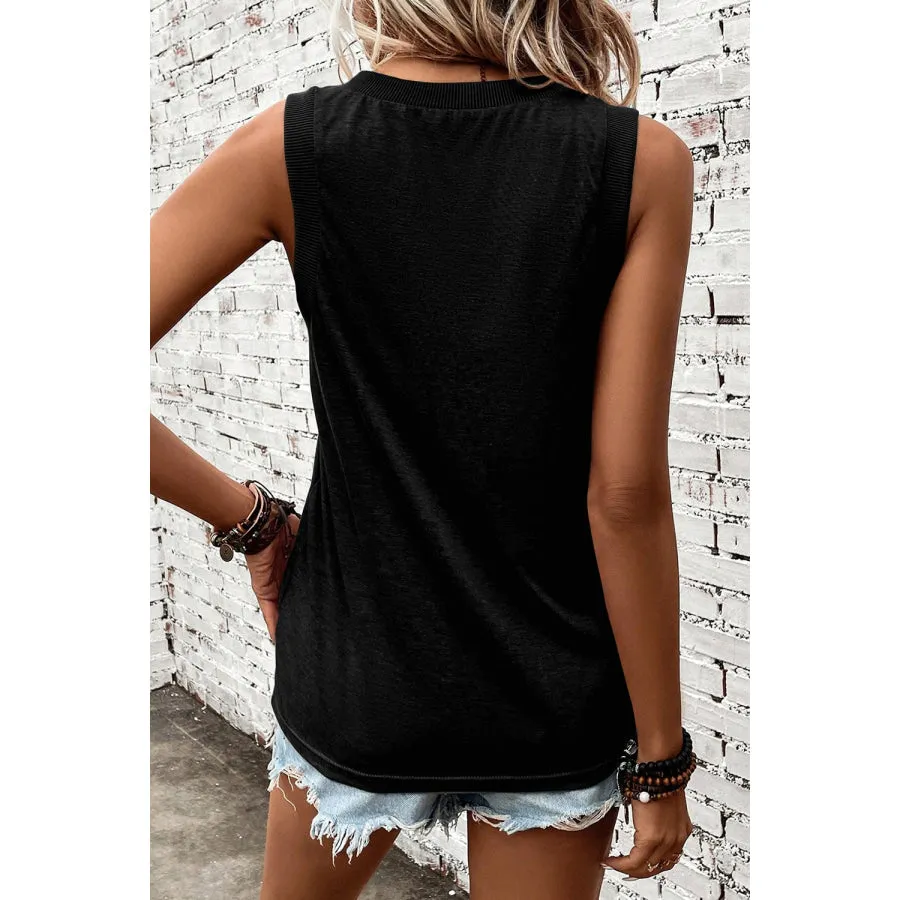 V-Neck Wide Strap Tank