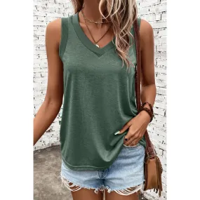 V-Neck Wide Strap Tank