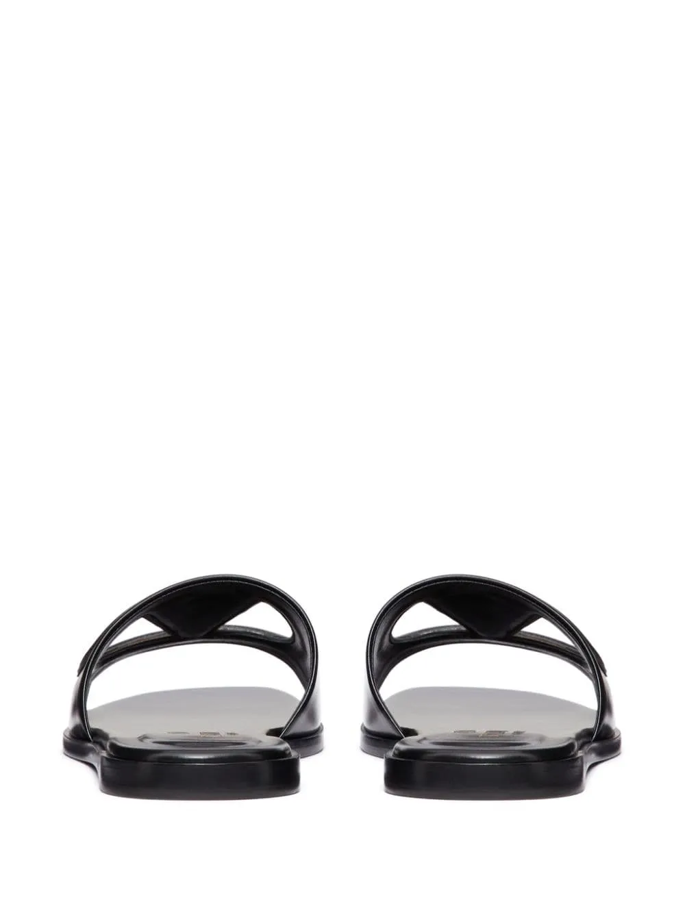 Valentino Garavani    Valentino Garavani V Logo Cut Out Leather Sandals