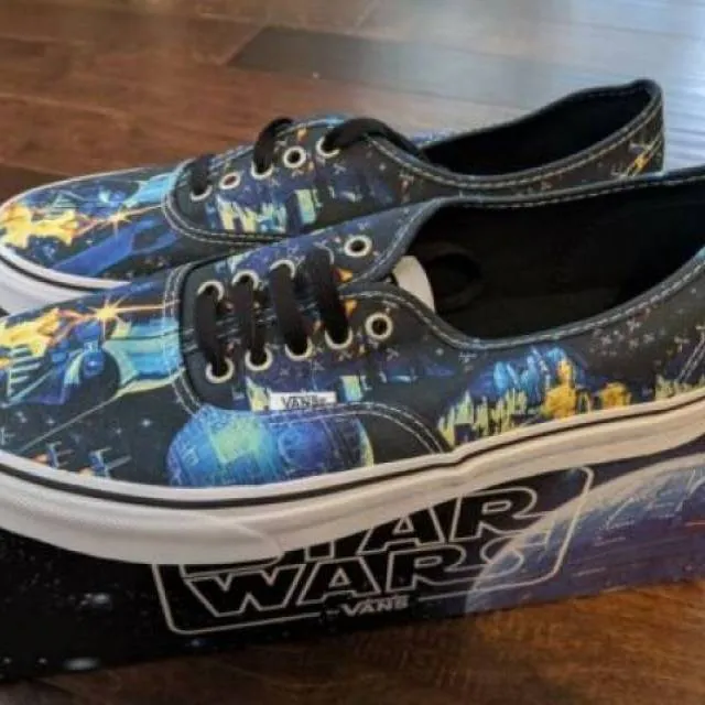 Vans star wars x authentic a new hope movie poster 2014 vintage mens new rare