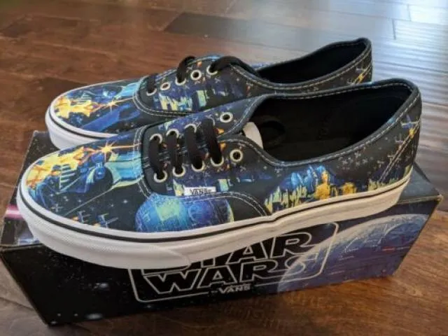 Vans star wars x authentic a new hope movie poster 2014 vintage mens new rare