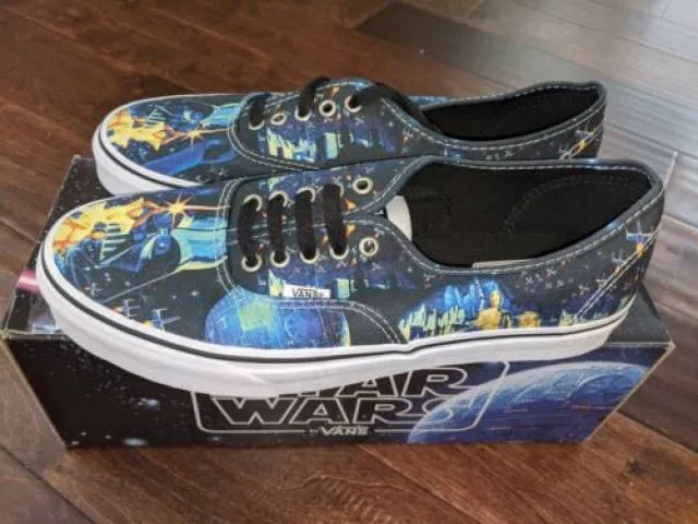 Vans star wars x authentic a new hope movie poster 2014 vintage mens new rare