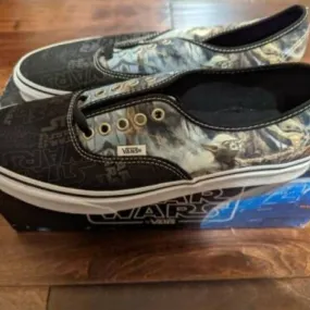 Vans star wars x authentic yoda black/white 2014 vintage movie mens new rare