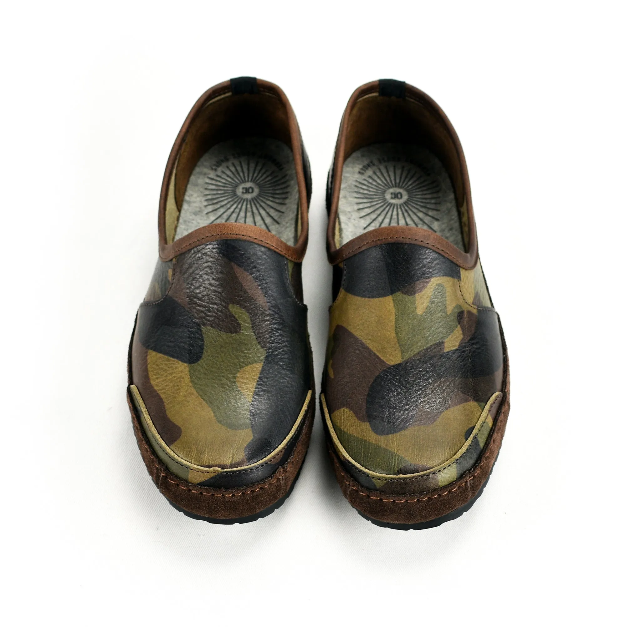 Vermont House Shoes®: Premium Italian Veg-Tan Camo Loafers