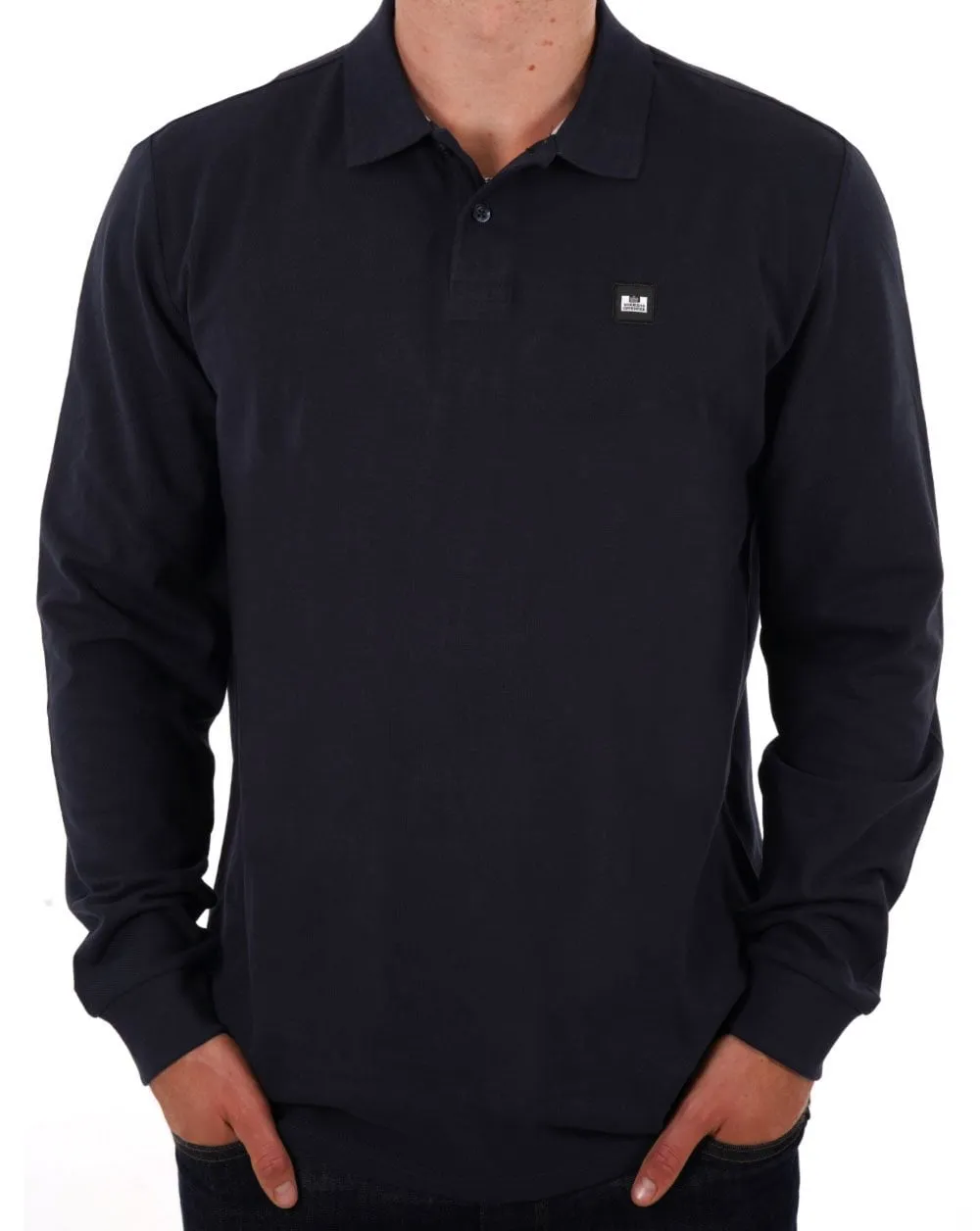 Weekend Offender Dice LS Polo Navy