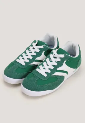 Womens Green Retro Runner Trainers